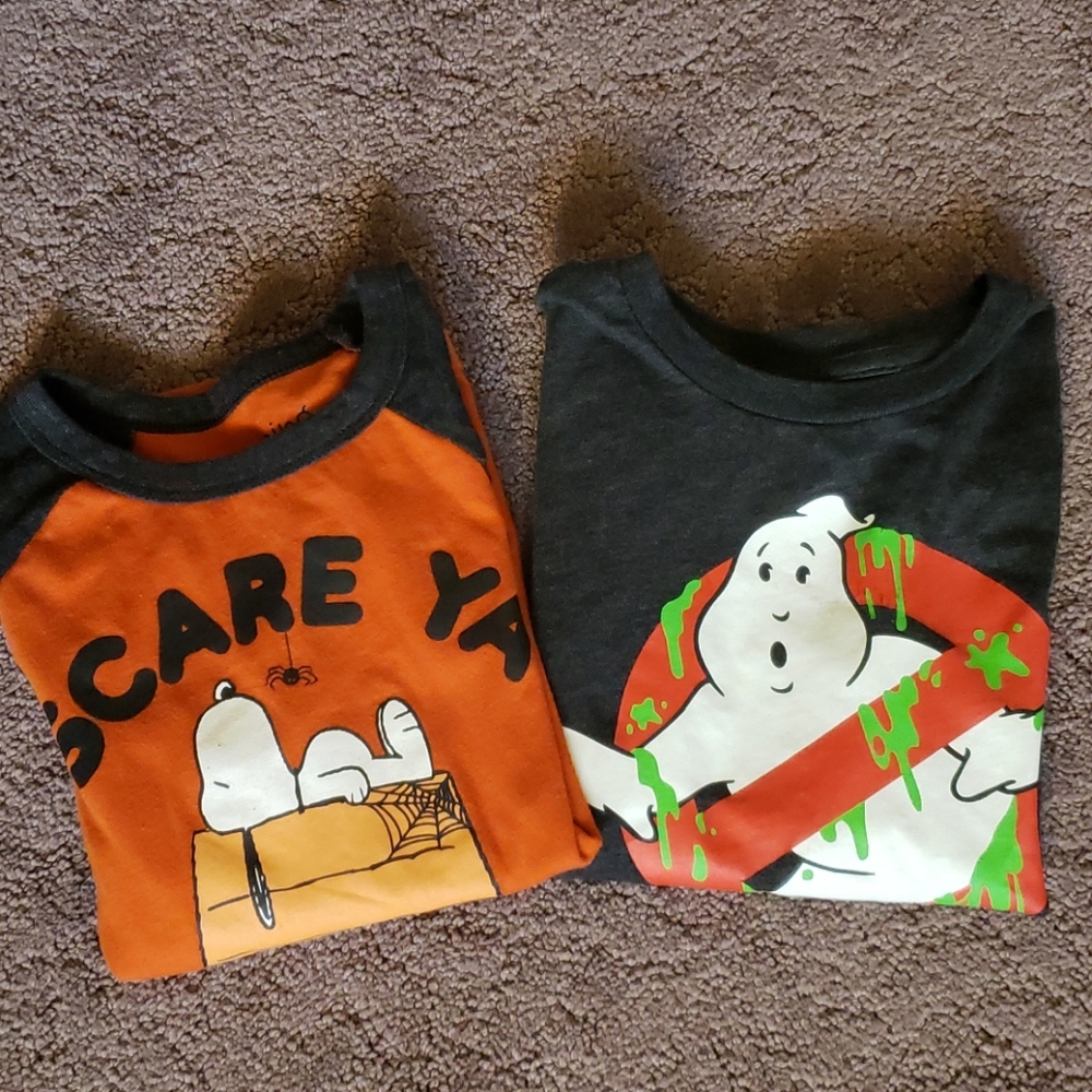 Boys HALLOWEEN T SHIRTS Snoopy & slimer 2 pack deal Size 6 Toddler - Picture 5 of 6
